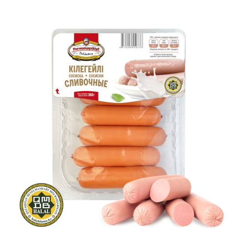 Сосиски сливочные т.м. Первомайские Деликатесы, вареные, газ, 0,35 кг, шт