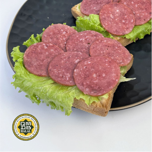 Сервелат Конский т.м. Первомайские Деликатесы, вар-коп, нарезка в/у, 0,1кг, шт