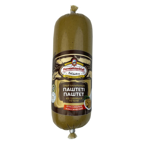 Паштет из говяжьей печени Первомайские Деликатесы, вареный, 0,3 кг, шт