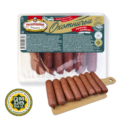 Охотничьи Первомайские Деликатесы, полукопченые, газ, 0,43кг, шт