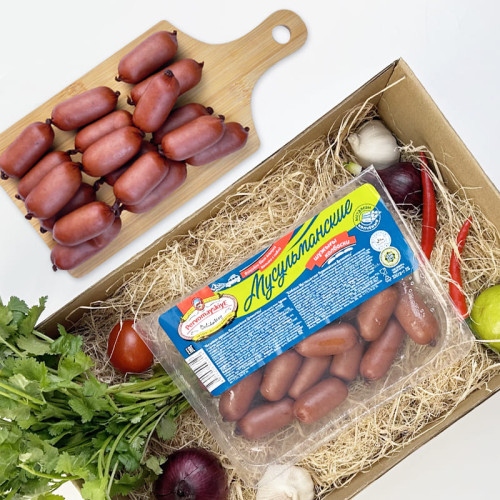 Колбаски Мусульманские Первомайские Деликатесы, полукопченые, газ, 0,33кг,шт