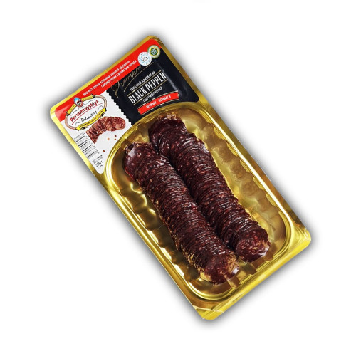 Black pepper Первомайские Деликатесы, сырокоп, нарезка в/у, 0,2кг, шт