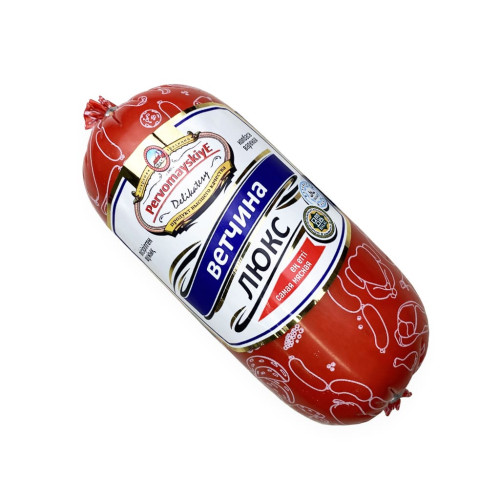 Ветчина Люкс Первомайские Деликатесы, вареная, 0,46кг, шт