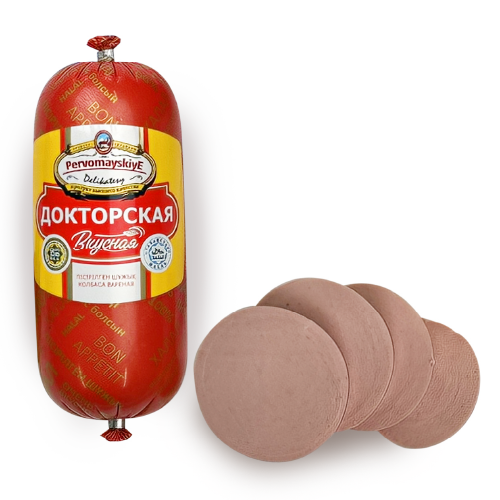 Докторская Вкусная Первомайские Деликатесы, вареная, 0,46кг, шт