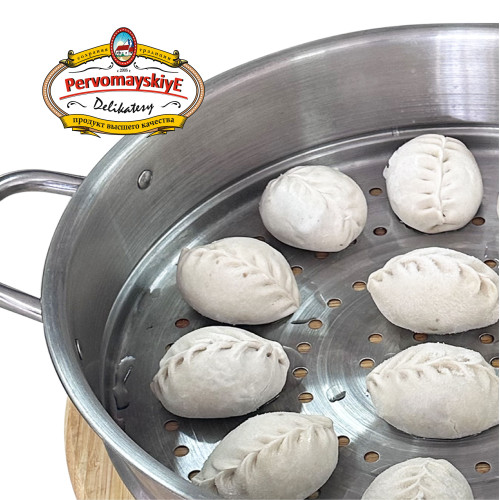 Манты с говядиной и курдюком, т.м. Первомаские деликатесы, газ, 0,42 кг, шт