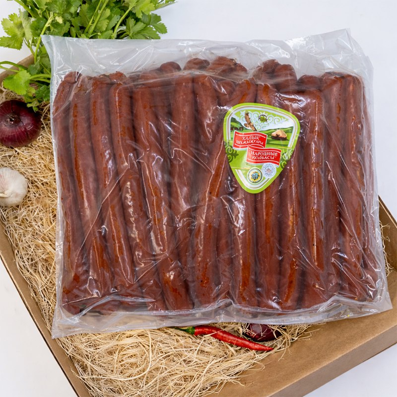 Охотничьи Мусульманские Народные колбасы, полукопченые, тр газ Охотничьи Мусульманские Народные колбасы, полукопченые, тр газ